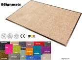Wash & Clean vloerkleed / entree mat, droogloop, ook voor professioneel gebruik, kleur "Caramel" machine wasbaar 30°, 150 cm x 90 cm.
