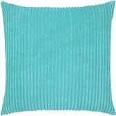 Kussenhoes - Kussenhoezen - 45x45 cm - Rib Fluweel - Sierkussen - Polyester - Ribfluweel - Turquoise