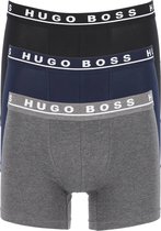 HUGO BOSS boxer brief (3-pack) - zwart - antraciet en navy blauw -  Maat: XXL