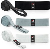 ZEUZ 6 Stuks Premium Weerstandsbanden Set – Resistance Band - Bootybands – Weerstand Fitness Elastiek - Power Stretch Band
