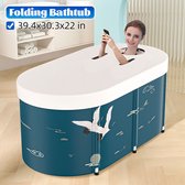 Opvouwbare Badkuip-Badkuip-Portable Bathtub-150 cm-Blauw-Keep Warm-Met Hoes-Sauna-voor Volwassen Kinderen