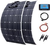 200W - zonnestelsel - Mono Flexibel Zonnepaneel - 20A/10A - Solar Controller Module - voor Auto RV Boot - 12V 24V - Solar Batterij