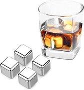 BOTC Whiskey Stones RVS - Whiskey Stenen IJsblokjes - Herbruikbare RVS IJsblokjes - Ice Cube - Whisky Stenen Stones-Snel koud