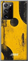 6F hoesje - geschikt voor Samsung Galaxy Note 20 Ultra -  Transparant TPU Case - Black And Yellow #ffffff