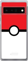 6F hoesje - geschikt voor Google Pixel 6 Pro -  Transparant TPU Case - Pokeball #ffffff