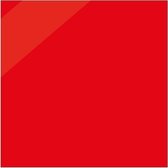 Blanco sticker glans rood, vierkant, beschrijfbaar 150 x 150 mm