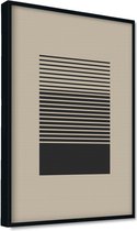 Akoestische panelen - Geluidsisolatie - Akoestische wandpanelen - Akoestisch schilderij AcousticPro® - paneel met grafisch element - Design 10 - Premium - 60x90 - zwart- Wanddecora