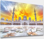 Akoestische panelen - Geluidsisolatie - Akoestische wandpanelen - Akoestisch schilderij AcousticBudget® - paneel met de Sheikh Zayed Mosque - design 181 - 90x60 - Wanddecoratie - w