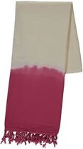 Dip Dye Hamamdoek Fuchsia - 170x90cm - dunne bamboe hamamdoek - pareo hamamdoek - sarong - bikini cover up