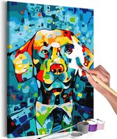 Doe-het-zelf op canvas schilderen - Dog Portrait.