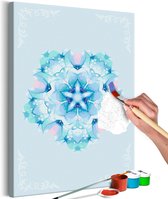 Doe-het-zelf op canvas schilderen - Snowflake.