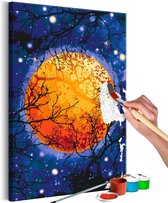 Doe-het-zelf op canvas schilderen - Yellow Moon.