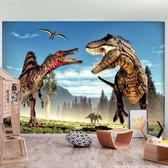 Fotobehang - Fighting Dinosaurs.