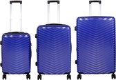 travelsuitcase Merano - reiskofferset 3delig - Polycarbonaat - Design - blauw
