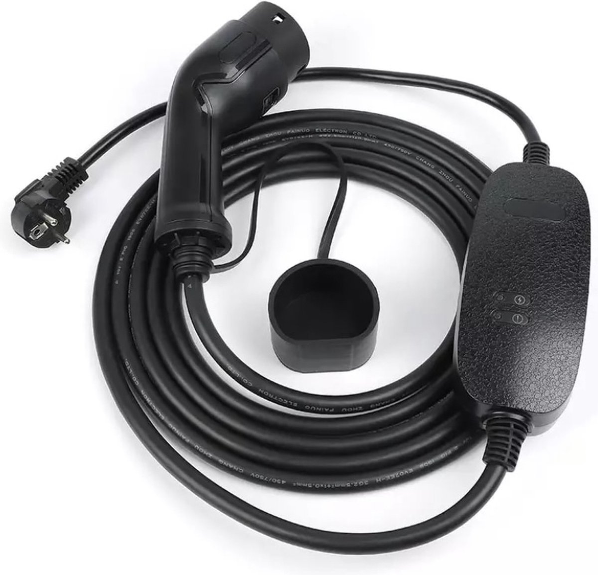 EVloaded Type 2 oplaadkabel voor elektrische auto's, 16 A, 3 fasen, 3 m spiraalbinding, duurzame en flexibele EV-laadoplossing EVloaded Type 2 oplaadkabel voor elektrische auto's, 16 A, 3 fasen, 3 m spiraalbinding, duurzame en flexibele EV-laadoplossing