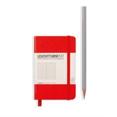 Leuchtturm1917 Notitieboek Rood - Mini - Gelinieerd