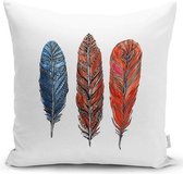 Zethome Plume - Kussenhoes 43x43 cm - Dubbelzijdig Geprint - Soft Touch – Pillow Cover - Vierkant - Ritssluiting Weggewerkt