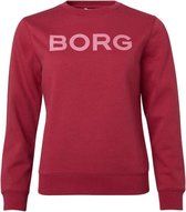 Björn Borg Logo Sweater  - Trui - Sweatshirt - Met Ronde Hals - Dames - Maat S - Rood