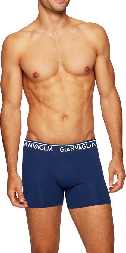 Heren boxershorts Gianvaglia 3 pack donkerblauw XXL