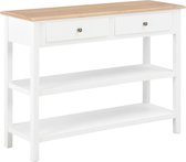 Decoways - Dressoir 110x35x80 cm MDF wit