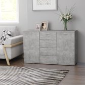 Decoways - Dressoir 120x35,5x75 cm spaanplaat betongrijs