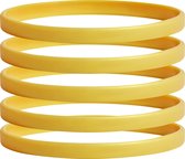 Smalle siliconen armbanden goudkleurig - voor volwassenen (zak van 60 stuks)