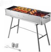 grill-houtskoolgrill-32 inch-MET/verstelbare ventilatieopeningen-gemakkelijk te dragen BBQ-lamskebab buiten kamperen