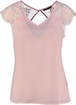 Guess roze polyester blouse shirt met kant - valt kleiner - Maat S