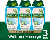 Palmolive Wellness Massage Douchegel - 3 x 500ml - Voordeelverpakking