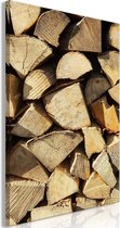 Schilderij - Beauty of Wood (1 Part) Vertical.