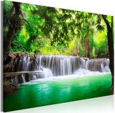 Schilderij - Kanjanaburi Waterfall (1 Part) Wide.