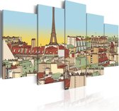 Schilderij - Idyllic parisian picture.