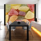 Fotobehangkoning - Behang - Vliesbehang - Fotobehang - Smakelijke vruchtengelei - Snoep - Snoepjes - Horeca - 400 x 309 cm