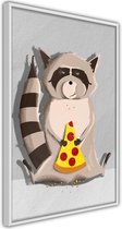 Racoon Eating Pizza