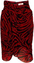 Ba&sh • zwart rode rok met zebraprint • maat 36