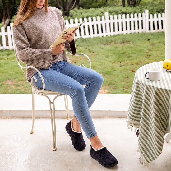 Comfeet femme - Pantoufles femmes - Taille 36/37 - Zwart - Antidérapant - Pantoufles