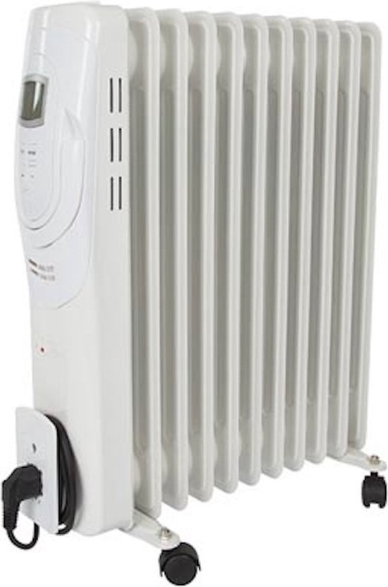 Extralink NY-25W1 Elektromos olajradiátor, 2500W, 11 elem, fehér