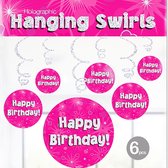 Oaktree - Swirls Sparkling roze - Happy Birthday