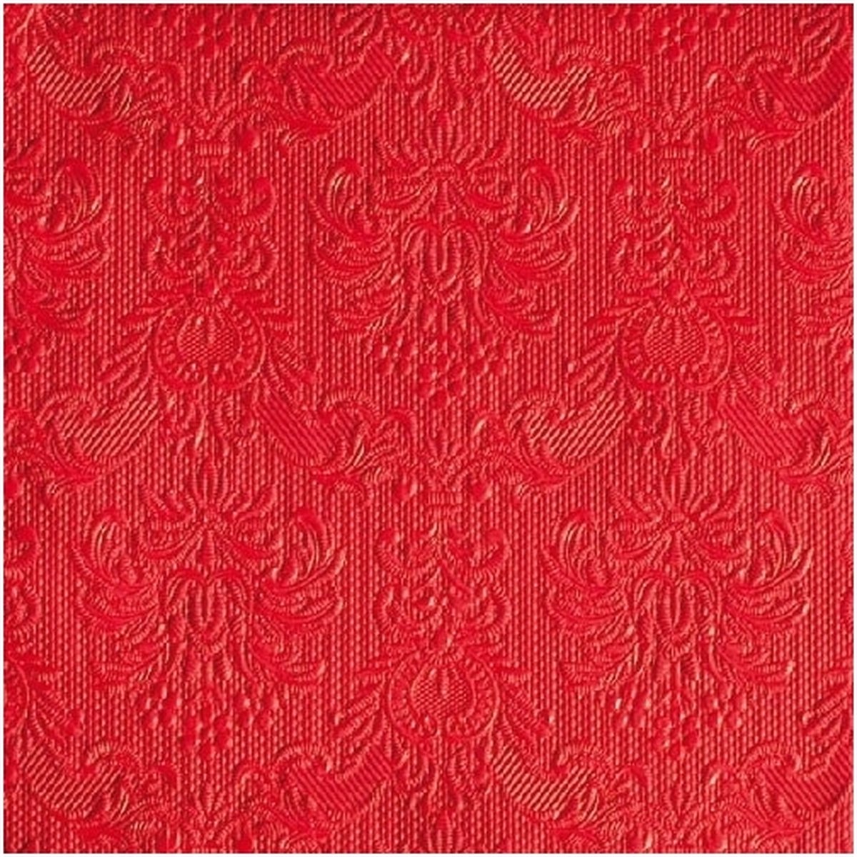 60x stuks servetten rood barok stijl 3-laags - elegance - barok patroon - Feest artikelen - feest decoraties