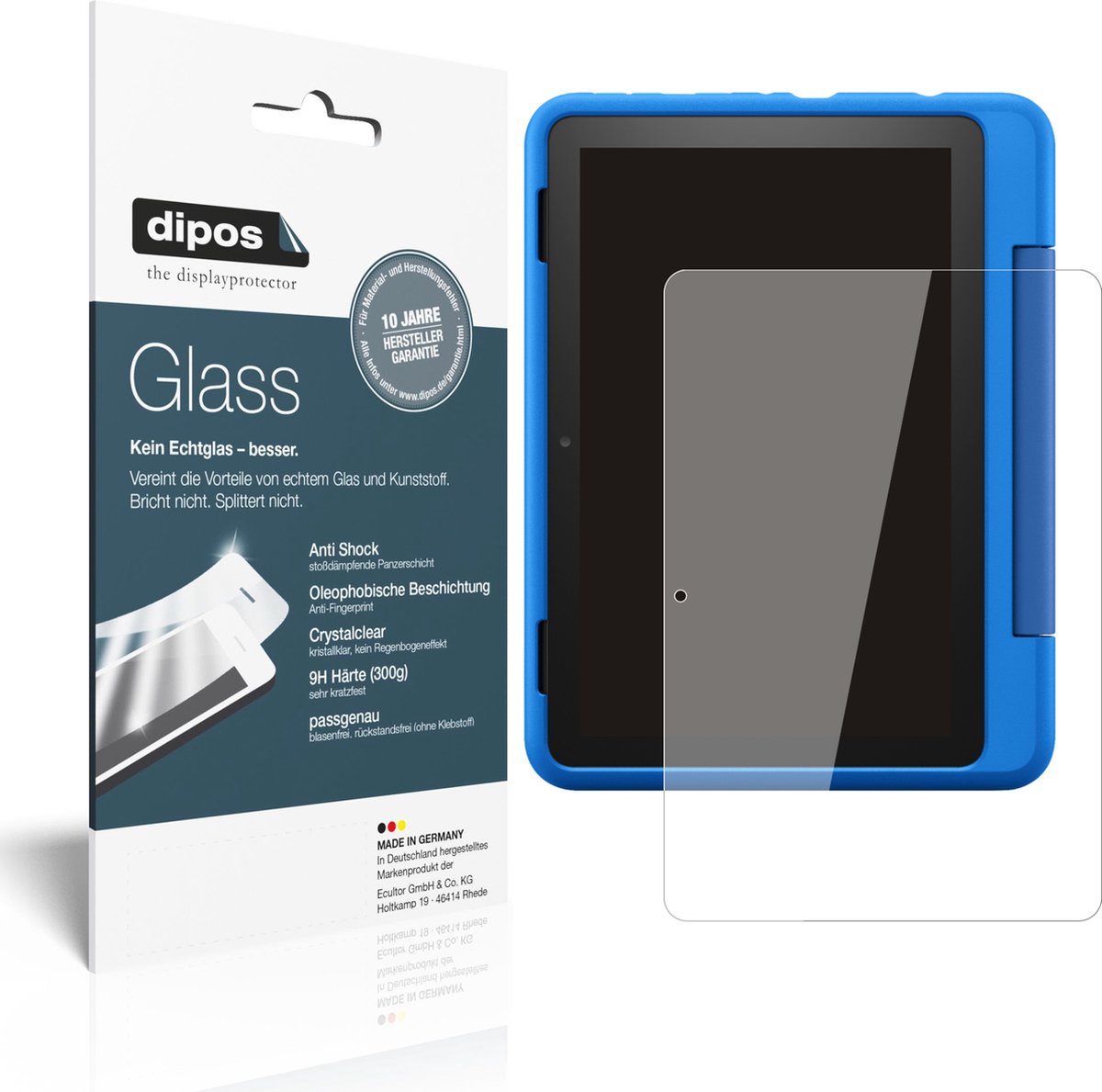 dipos I 2x Pantserfolie helder compatibel met Amazon Fire HD 8 Kids Pro-Tablet Beschermfolie 9H screen-protector