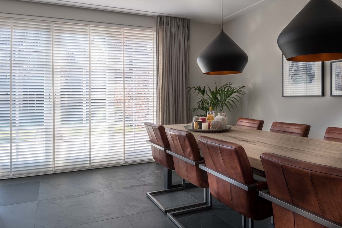 Dutchblinds® Houten Jaloezieën - 50mm - Wit - 300 x 175 cm - Breedtematen van 40 t/m 300 cm