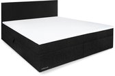 Beddenleeuw Boxspring Bed Lana met Opbergruimte - 160x210 - Incl. Hoofdbord + Topper - Zwart