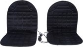 Foqu Autostoel Verwarming 2 In 1 - Verwarmingskussen - Voor autostoel - 12 Volt - Zwart - Anti Slip