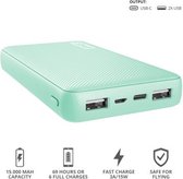 Trust 15.000 mAh Powerbank - USB, USB-C én Micro-USB aansluiting met snelladen - Quick Charge (QC 3.0) & Power Delivery (PD) - Externe batterij powerbank voor smartphones en tablet