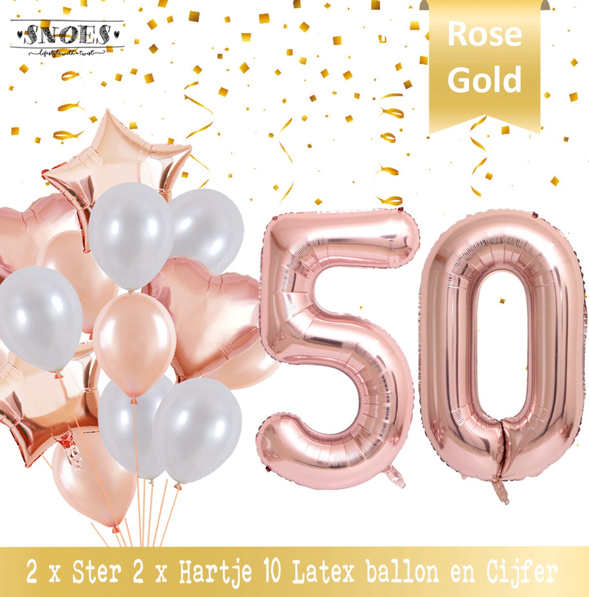 Fissaly® 50 Ans Sarah & Abraham Anniversaire Décoration Embellissement -  Ballons 