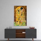 Glasschilderij - De kus Gustav Klimt - Glazen - Schilderijen - 72x46 cm