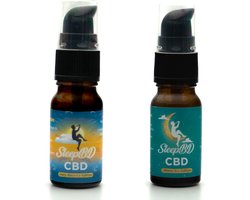 CBD olie dag en nacht duo pakket -  10X Effectiever - CBD - Slaaphulp - CBD met melatonine - CBD voor nachtrust