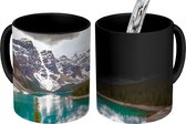 Magische Mok - Foto op Warmte Mok - Moraine Lake in het Nationaal park Banff in Noord-Amerika - 350 ML