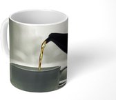 Mok - Zwarte theepot en witte theekop - 350 ML - Beker