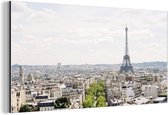 Wanddecoratie Metaal - Aluminium Schilderij Industrieel - Parijs skyline - 160x80 cm - Dibond - Foto op aluminium - Industriële muurdecoratie - Voor de woonkamer/slaapkamer